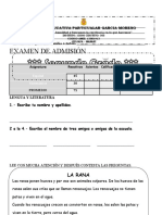 Examen DEAdmision 2 Do Grado MEBC