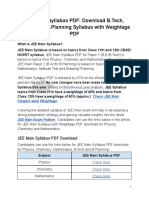 JEE Main Syllabus PDF