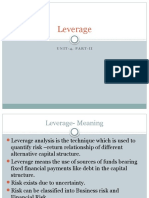 Leverage Unit-4 Part - II