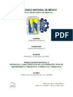 Tarea 3. Definición y Características de Los Diferentes Tipos de Mantenimiento