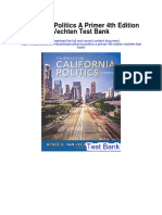 California Politics A Primer 4th Edition Vechten Test Bank