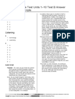 Cumulative Skills Test Units 1-10B Answer Key + Audio Script