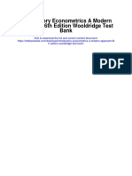 Introductory Econometrics A Modern Approach 6th Edition Wooldridge Test Bank