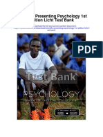 Scientific Presenting Psychology 1st Edition Licht Test Bank