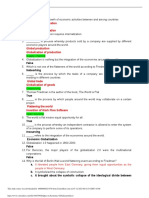 Quiz On Economic Globalization