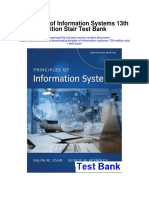 Principles of Information Systems 13th Edition Stair Test Bank