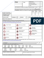 COSHH Assessment Form