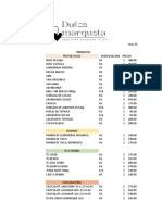 Lista de Precios Dulce Marqueta Mayo 2023