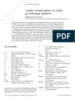 Water Conservation On Drain Sizing