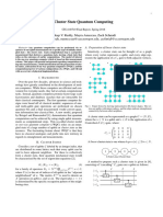 Cluster State Quantum Computing