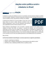 2.2 As Relações Entre Política Social e Cidadania No Brasil