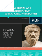 Lesson 2 - Traditional and Contemporary Educational Philosophies