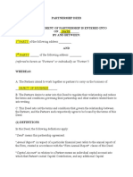 Partnership Deed Sample