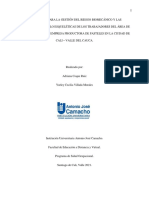 Estrategias para La Gestión Del Riesgo Biomecánico y Las Condiciones Musculo Esqueléticas de Los Trabajador