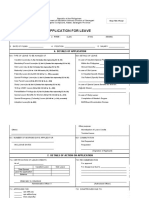 Leave Form-CS Form No. 6, Revised 2020