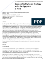 The Impact of Leadership Styles On Strategy Implementation in The Egyptian Pharmaceutical Field - Document - Gale Academic OneFile