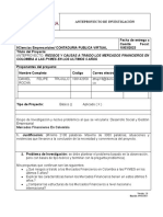 Ficha Elaboración de Anteproyecto - InVESTIGACION II