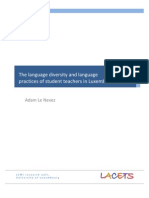 The Language Practices and Language Diversity of Student Teachers in Luxembourg. Adam Le Nevez