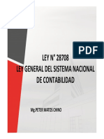 Ley #28708 - Sistema Nacionl de Contabilidad