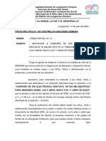 Oficio Múltiple A Las Instituciones para 2da Campaña de Dni en Chosica