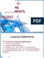 Chapter 5 Looping Statements