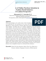 Determinants of Online Purchase Intention in Fast Fashion Retail Industry: Sri Lankan Perspective