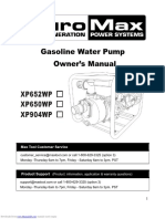 Gasoline Water Pump: Owner's Manual