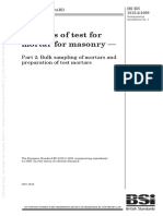 (BS en 1015-2-1999) - Methods of Test For Mortar For Masonry. Bulk Sampling of Mortars and Preparation of Test Mortars