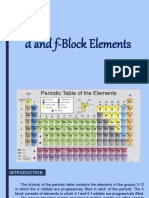 D and F BLOCK