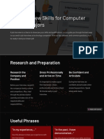 Job Interview Skills For Computer Science Majors