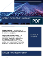 Forms of Business Organization