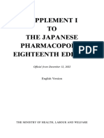 Supplement I TO The Japanese Pharmacopoeia Eighteenth Edition