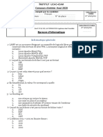 Informatique Master Sujet 12 Aout 2020