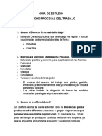 Guia de Estudio Derecho Procesal Laboral