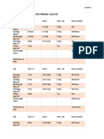 Internship Hours Sheet