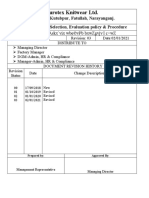 Business Partner Selection Policy With New Check List