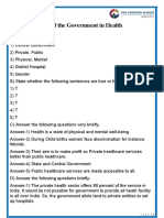 Chapter 2 - Role of The Government in Health (Answer Key)