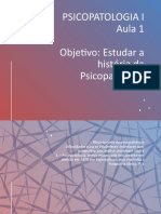 Aula 1 e 2 - História Da Psicopatologia 2023-1