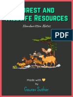 Forest and Wildlife Resources Notes