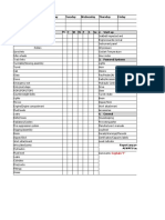 Excavator Daily Inspection Checklist