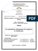 Mémoire Polynôme de Laguerre-Tchebychev Corrigé