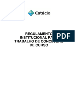 I Regulameto Institucional para TCC - Graduação - Centro Universitário Estácio Do Ceará