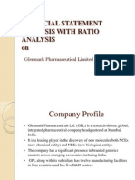 Financial Statement Analysis With Ratio Analysis On: Glenmark Pharmaceutical Limited