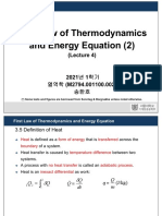 Lecture 4 First Law of Thermodynamics and Energy Equation