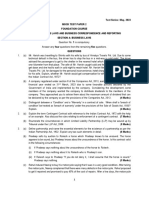 Test Series: May, 2023 Mock Test Paper 2 Foundation Course Paper 2: Business Laws and Business Correspondence and Reporting Section A: Business Laws