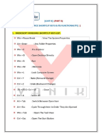 (Important Shortcut Keys) PDF