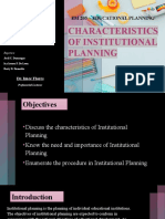 Em205 - Characteristics of Institutional Planning