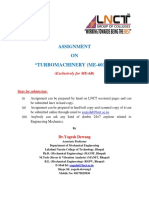 Turbomachinery Assignments Me 603 Me 6B