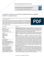 The Effects of Twenty-One Nutrients and Phytonutrients On Cognitive Function - A Narrative Review