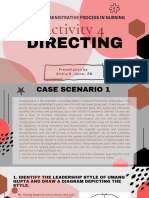 Administrative Process of Nursing - Directing